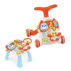 واکر 2 کاره و میز بازی موزیکال قرمز Huanger مدل HE0829