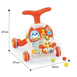 واکر 2 کاره و میز بازی موزیکال قرمز Huanger مدل HE0829