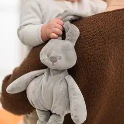 عروسک آغوشی خرگوش لاپیدو طوسی نتو Nattou