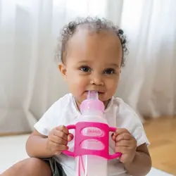 آبخوری دسته دار 250 میل صورتی دکتر براون Drbrowns