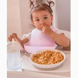 پیشبند 2 عددی بنفش صورتی پاستل تویست شیک Twistshake