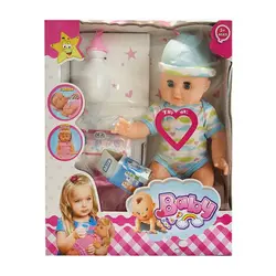 عروسک نوزاد پسر موزیکال با اکسسوری بیبی Baby کد 8699