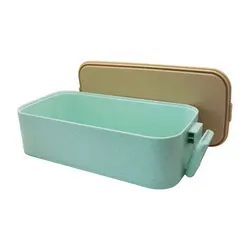 ظرف غذا ارگانیک دو طبقه همراه قاشق و چنگال Lunch Box