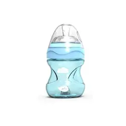 شیشه شیر آنتی کولیک طلقی 150 میل آبی نوویتا Nuvita