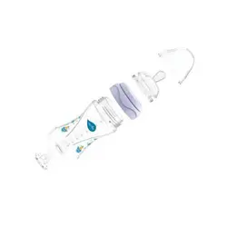 شیشه شیر آنتی کولیک طلقی 150 میل آبی نوویتا Nuvita