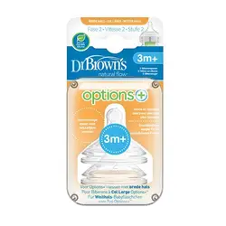 سرشیشه پهن دو عددی +3 ماه آپشن پلاس دکتر براون Drbrowns