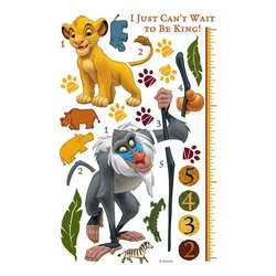 استیکر دیوار اتاق کودک با چارت RoomMates مدل The Lion King Rafiki