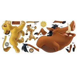 استیکر دیوار اتاق کودک RoomMates مدل The Lion King
