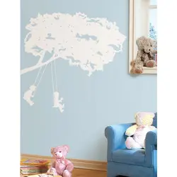 استیکر دیوار اتاق کودک RoomMates مدل Kids On The Swings Giant