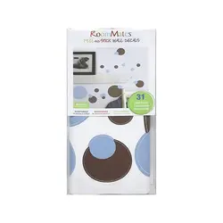 استیکر دیوار اتاق کودک RoomMates مدل Just Dots Blue and Brown