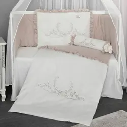 سرویس خواب 7 تکه طرح Flowers شو بی بی Show Baby رنگ کرم