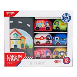 زیرانداز طرح خیابان همراه 6 ماشین پارچه ای Huanger مدل HE0252