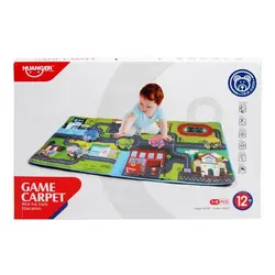 زیرانداز طرح خیابان همراه 6 ماشین پارچه ای بزرگ Huanger مدل HE0243