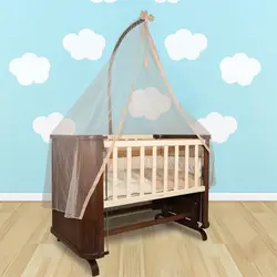 تخت و گهواره نوزاد چوبی مدل میلان JUDYCO