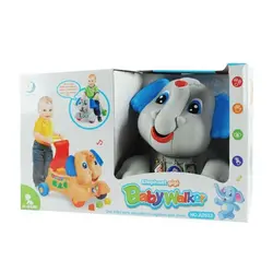 واکر 3 کاره موزیکال طرح فیل طوسی Baby Walker