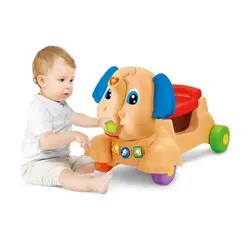 واکر 3 کاره موزیکال طرح فیل کرم Baby Walker