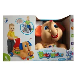 واکر 3 کاره موزیکال طرح فیل کرم Baby Walker