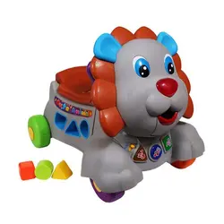 واکر 3 کاره موزیکال طرح شیر طوسی Baby Walker