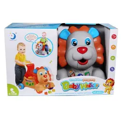 واکر 3 کاره موزیکال طرح شیر طوسی Baby Walker