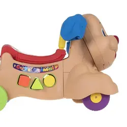 واکر 3 کاره موزیکال طرح سگ طوسی Baby Walker