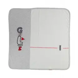 پتو نوزادی پنبه ای طرح گلف طوسی bibaby