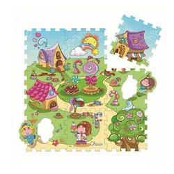 کف پوش پازلی اتاق کودک چیکو chicco طرح دخترانه