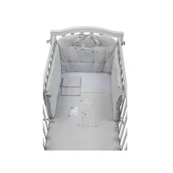 ست تخت و کمد و دراور picci مدل milky GRIGIO 22 رنگ طوسی-سفید