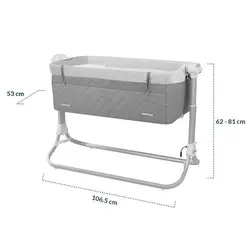 تخت کنار مادر و گهواره برقی بژ کیکابو مدل Kikkaboo Sway Me