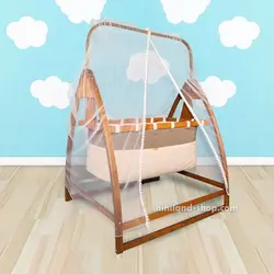 تخت و گهواره نوزاد چوبی مدل وی JUDYCO