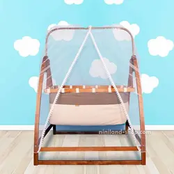 تخت و گهواره نوزاد چوبی مدل وی JUDYCO