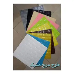 دیوارپوش فومی طرح مربع مشبک