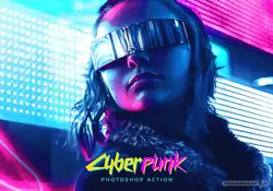 اکشن فتوشاپ CyberPunk Photoshop Action
