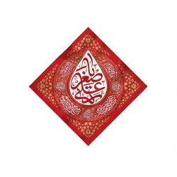 بیرق اشک لوزی طرح «یا علی‌ اصغر»