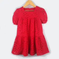 پیراهن دخترانه مانلی | تولیدی پوشاک آنجل