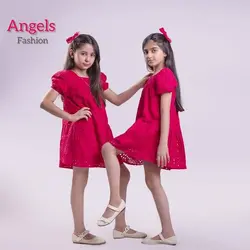 پیراهن دخترانه مانلی | تولیدی پوشاک آنجل