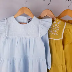 پیراهن دخترانه ساناز | تولیدی پوشاک آنجل