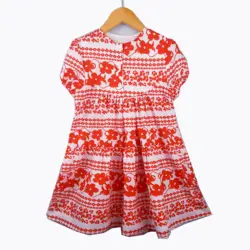 پیراهن دخترانه گلی | پوشاک بچه گانه آنجل