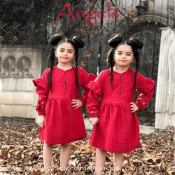 پیراهن دخترانه رعنا | تولیدی پوشاک آنجل