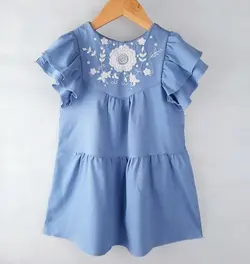 پیراهن دخترانه نیلوفر | تولیدی پوشاک آنجل