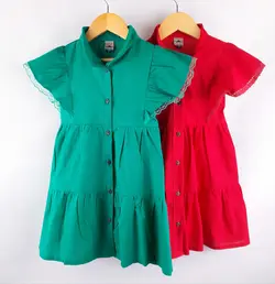 پیراهن دخترانه سارا | تولیدی پوشاک آنجل