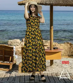 پیراهن ساحلی گل ریز