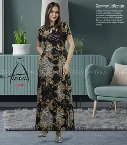 پیراهن بلند یقه اشکی