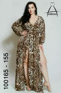 پیراهن پلنگی دو چاک