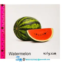 کارت‌ آموزش میوه‌ها مدل کارت پازل انتشارات آوای بامداد (۲۰ کارت پازل آموزشی دو زبانه)