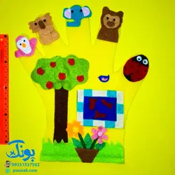 دستکش قصه گویی نمدی داستان لی لی حوضک به همراه داستان بازی
