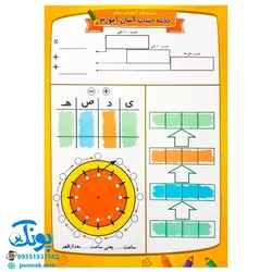 تخته لوح لمینت آسان آموز حساب ریاضی ۳ سوم سلام وایت بردی سایز ۲۱*۳۰ cm