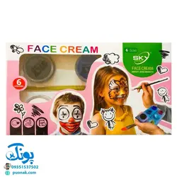 کرم گریم صورت ۶ رنگ کودک مدل اسکای SKY