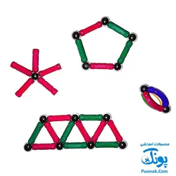 بازی فکری آموزشی مگنت سبک خمیده راد و گوی ۹۴ قطعه کلاسیک Play Magnet