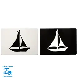 فلش کارت های سیاه و سفید (نوزاد) ، (تقویت حس دیداری) ، (۲۴ کارت دو رو) | نردبان