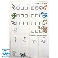 کتاب کار کانی کوچولو ۱۱ : آموزش ریاضی با برچسب های با مزه : سرگرمی های تصویری (آموزش های تصویری جمع و تفریق با عددهای 1 تا 20)